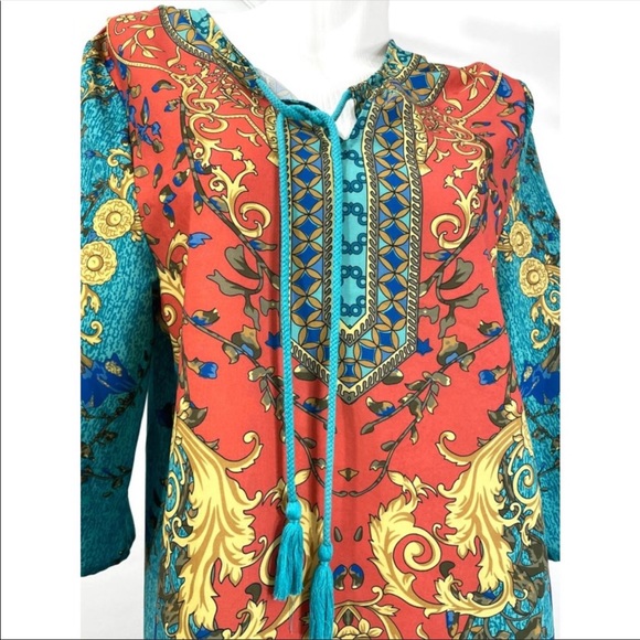 Bohemian tribal print mini dress - Picture 6 of 12